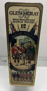 Whisky escocés Glen Moray lata vacía 12" Regimientos históricos de las Tierras Altas de Escocia - Imagen 1 de 6