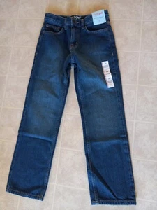 NEW Cat & Jack Relaxed Straight Boys Blue Jeans Size 10 Adjustable Waist - Picture 1 of 3