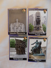 National Mall & Memorial  parks Civil War to Civil Rights trading cards - 4 card
