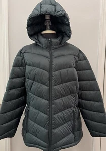 NEW Charter Club Forest Green Hooded Packable Puffer Jacket Coat Plus Size XXL - Picture 1 of 3
