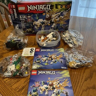 LEGO NINJAGO Set 70734 - Master WU DRAGON, RARE & Retired Only One Bag Open+box - Image 1 of 4