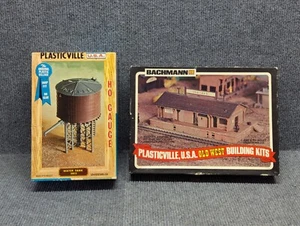 Plasticville Ho Gauge Old Time Station 2910 & Water Tank 2812 - - Picture 1 of 6