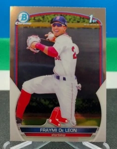 Fraymi De Leon 1st 2023 Bowman Chrome #BCP-97 Boston Red Sox  - Picture 1 of 2