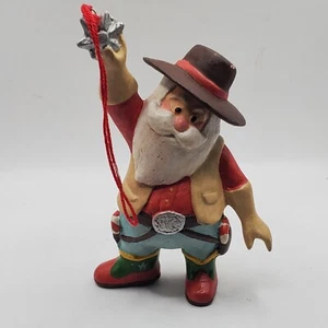 Western Santa Clause Christmas ornament Cowboy Santa hanging Christmas Star - Picture 1 of 5