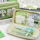 Transparent Cosmetic Bags Cute Stationery Holder Bag Large Capacity Pen Case wi
