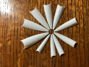 Extra Long Stiletto False Nail Tips Acrylic Half Cover Tip Nail-WHITE color - Picture 1 of 5