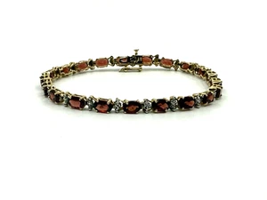 Granate Armband 10 Karat Gelbgold - Bild 1 von 8