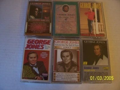 George Jones 6 Cassette Tapes - NEW SEALED - Image 1 of 2