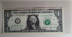 US $1 One Dollar Bill Series 2021 Birthday Note January 26, 1953 Miscut - Picture 1 of 2