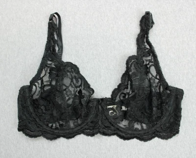 Бюстгальтер женский Victoria's Secret 36D цветочный кружевной без подкладки на косточках винтажный - Изображение 1 из 4