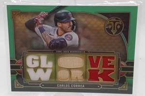 2022 Topps Triple Threads - Triple Threads Relics Carlos Correa Emerald /18 - Picture 1 of 2