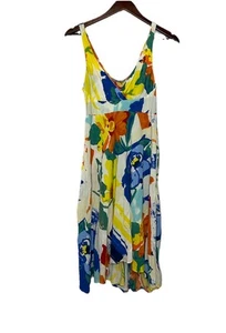 Jams World Women's Small Multicolor Floral Sleeveless Mini dress Hawaii - Picture 1 of 8