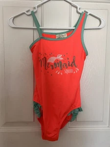 Bobbie Brooks Girls L 10-12 Pink Mermaid Squad Swimsuit One Piece - Picture 1 of 5