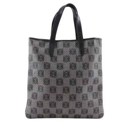 LOEWE Loewe Anagram Tote Bag Handbag PVC x Leather Gray Black Unisex I180725046 - Image 1 of 4