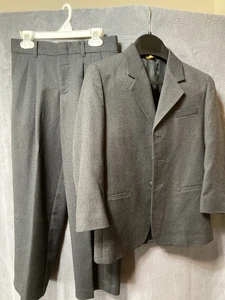 Boys 2-piece Suit Liz Claiborne Sz 8 Regular Grey Formal - Picture 1 of 12