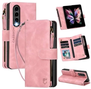 Custodia a portafoglio Caesbon rosa per Samsung Galaxy Z-fold 3 - Foto 1 di 6