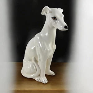 Vintage Porcelain Tilso Japan Greyhound Whippet Dog Figurine - Picture 1 of 8