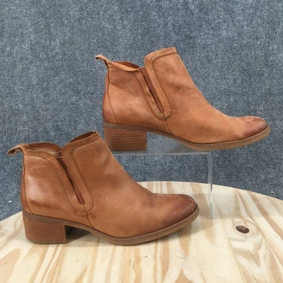 Botas femininas Korks By Kork Ease 9 M chá casual tornozelo couro marrom casual - Imagem 1 de 4