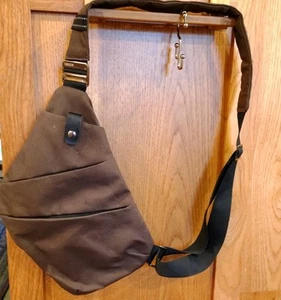 OSOCE Anti-Theft Waterproof Shoulder Backpack Tablet Sling Brown Crossbody B22 - Picture 1 of 4