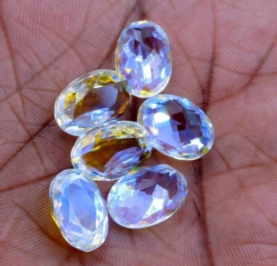 Lab Created Flashing Opal Oval Cut Loose Gemstone 12X16 MM For Jewelry P-1058 - Image 1 of 2