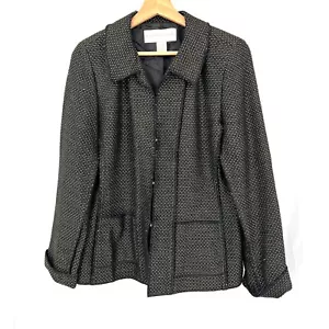 Doncaster suit jacket blaze black gold tweed business office career 14 - Picture 1 of 13
