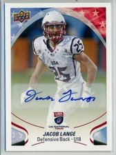 JACOB LANGE - 2017 Upper Deck USA U-18 Rookie Autograph 