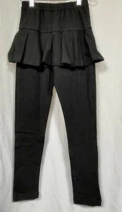 Girls Black Skirt Leggings Size 12 (150) Attached Skirt Soft Stretch NEW - Picture 1 of 3