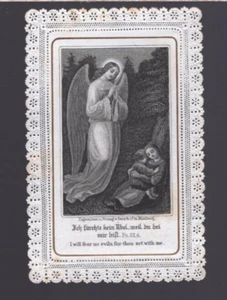 Encaje de papel 1899 ""Tarjeta sagrada"". 25 aniversario O Rev Wm Geo Schmidt. 1874 -1899 - Imagen 1 de 2