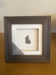 Sharon Nowlan Framed Pebble Sea Glass Art “ With You” 6 x 6 - Picture 1 of 3