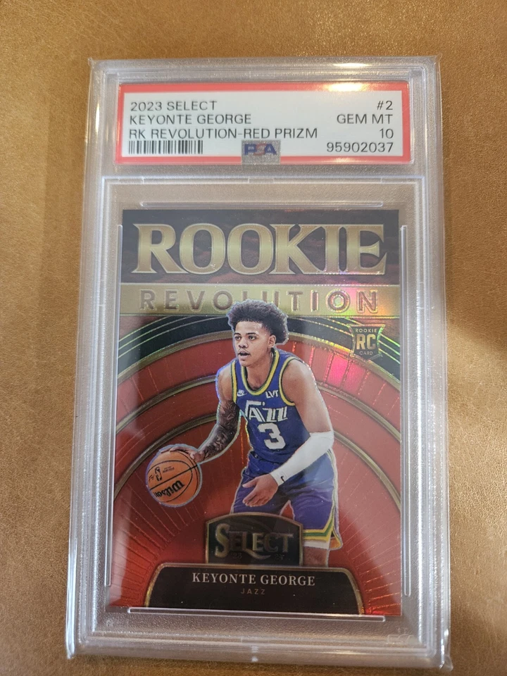 2023-24 Panini Select - Keyonte George Rookie Revolution Red Prizm PSA 10 POP 2! - Image 1 of 1