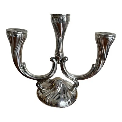 ВИНТАЖНЫЙ КАНДЕЛЯБР В СТИЛЕ МОДЕРН НА ТРИ РУКИ 925 ПРОБЫ - Изображение 1 из 4