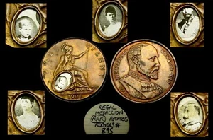 W855) Superb 1901 British Royal Family Penny - Viewfinder - photos of the Royals - Picture 1 of 1