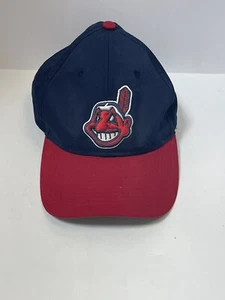 Team MLB Cleveland Indians Chief Wahoo OC Sports Baseball Hat Men's OS Red Blue - Picture 1 of 6