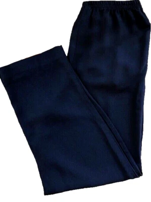 Calça Leslie Fay preta pequena calça elástica bolsos na cintura tamanho 10P - Imagem 1 de 4