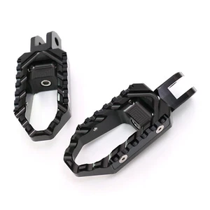 CNC TOUR Front Foot Pegs Black For Kawasaki Z650RS 22 23 - Foto 1 di 5