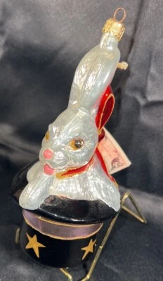 Polonaise Magicians Hat Rabbit Kurt S Adler Christmas Ornament - Image 1 of 4