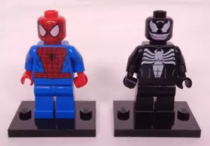 LEGO Venom & Spiderman Minifigure sh0113 sh0115 Marvel Superhero 10665 Pursuit - Picture 1 of 5