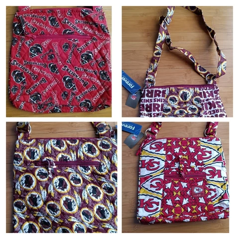 Redskins Bucs Chiefs Purse NFL Adjustabl Shoulder Bag Forever Collectibles Women Cover
