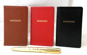 Bergdorf Goodman Address Book Pocket Size 3x5" Leather Cover List$40 BLACK - Picture 1 of 8