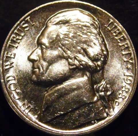 1988-D Jefferson Nickel Gem BU Uncirculated Full Step SIX Full Steps Cover