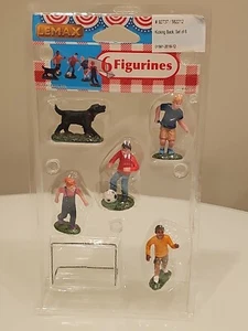 LEMAX Kicking Back 6 Figurine Set Boys Girl Dog Soccer - Picture 1 of 3