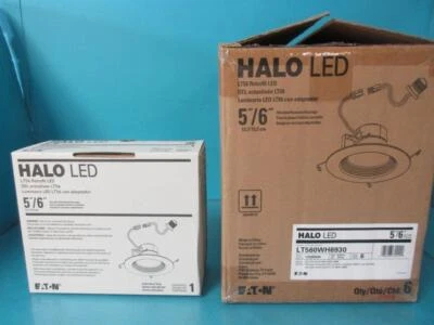 Lote de 6 EATON HALO Empotrados-LT56 Retrofit LED 5"/6" LT560WH6930 LUZ 65W NUEVO Foto 1 de 4