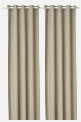Ikea BIRTNA Block-out curtains, 1 pair, beige, 145 cm x 300 cm, BRAND NEW - Image 1 of 4