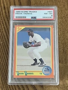 PSA 8 BASEBALL CARD 1990 SCORE TRADED FRANK THOMAS ROOKIE HOF WHITE SOX - Picture 1 of 1