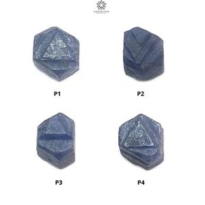Natürlicher Schallplattenhalter blauer Saphir Heil Edelstein grobes Kristall Präparat 1 Stck. - Bild 1 von 21
