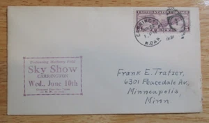 COVER 1931 "DECICATING MATHENY FIELD w/SKY SHOW CARRINGTON, N. DAK SEE PICs - Picture 1 of 4