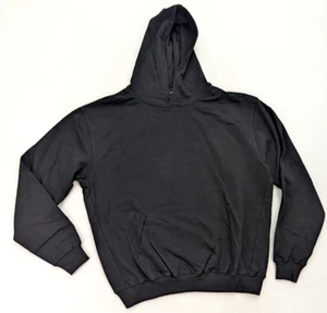 Men's Hoodie Blank Size M Black Sweatshirt OVERSIZED Revolt 100% Cotton NEW - Picture 1 of 11