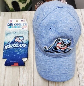 Cappello blu regolabile New Era 9Twenty West Michigan Whitecaps MiLB e nuovo Koozie! - Foto 1 di 7