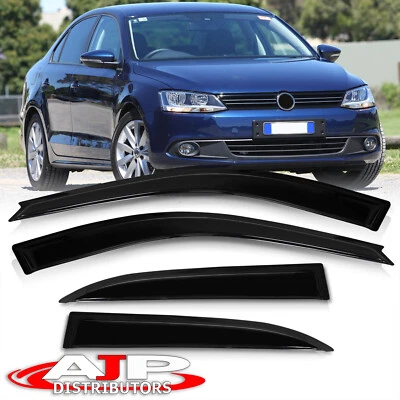 Window Visor Shade Vent Rain Guard Deflector For 2011-2018 Volkswagen Jetta Bora Foto 1 de 4