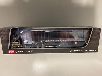 DCP 1/64 60-1559 SILVER BLACK KENWORTH K100AERODYNE LONG FRAME W/MATCHING VANNIB - Image 1 of 4